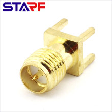 STA Reverse Straight RPSMA Female Male PIN Through Hole PCB Mount Connector